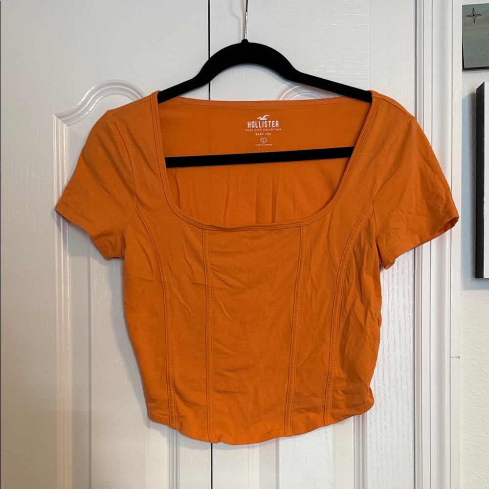 Hollister Women's Vibrant Orange Blouse